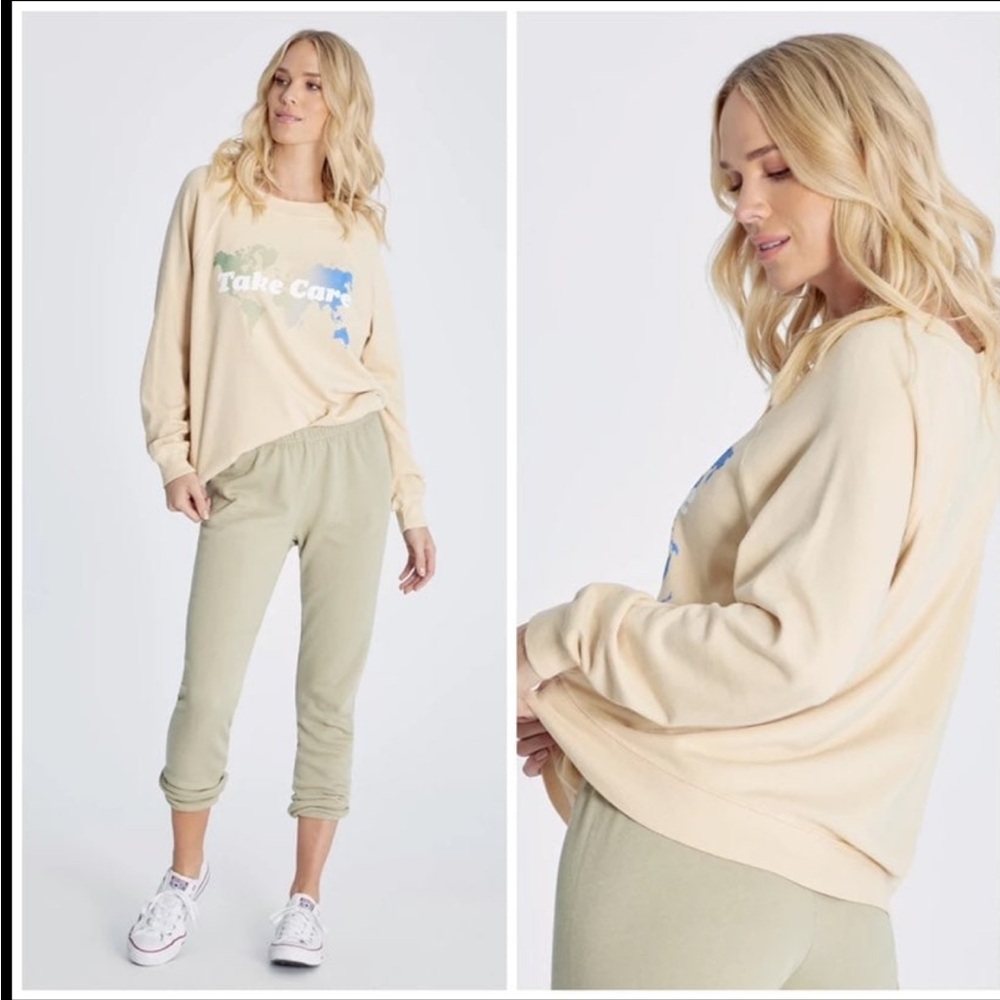 NWT Widlfox Take Care Sommers Sweatshirt | Wheat Size Medium